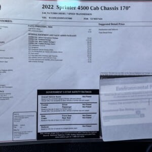 Cab Chassis – various model years <1,000 miles