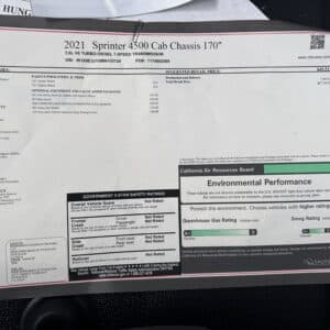 Cab Chassis – various model years <1,000 miles